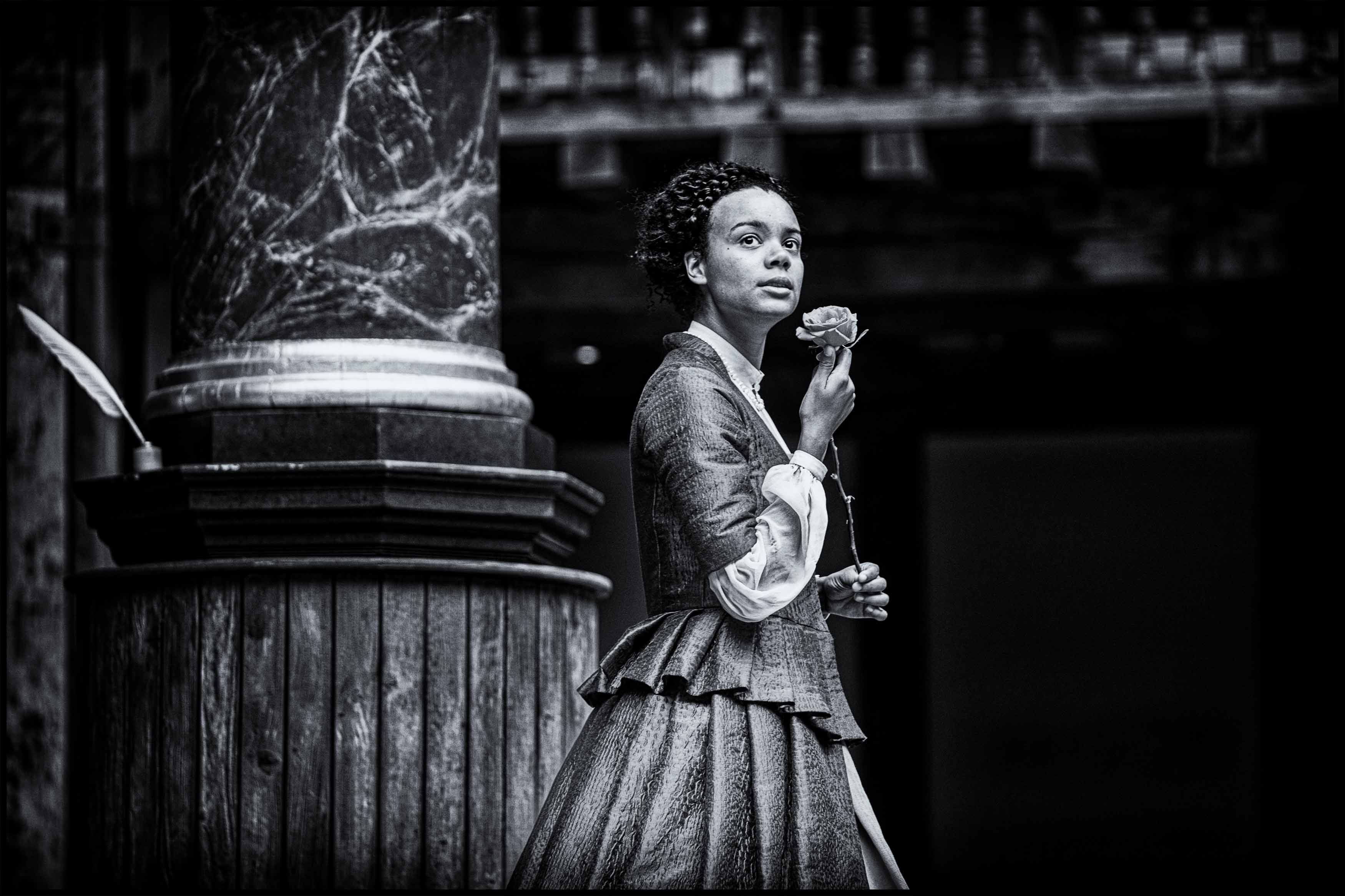 Emilia at The Globe. There are three Emilias in Malcolm Lloyd Malcolm’s 2018 play about Emilia Bassano, none of whom, sadly, wrote any of Shakespeare’s work. The play received some stellar reviews yet Winkler, in her quest to remove Lanier’s light from the bushel, includes no reference to it.